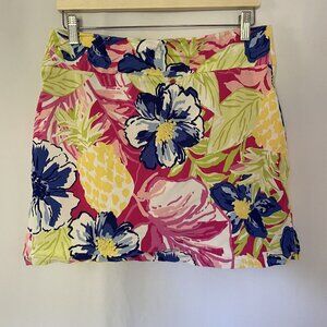 Rafaella Womens Floral Print Skort Length 16" Waist 16"